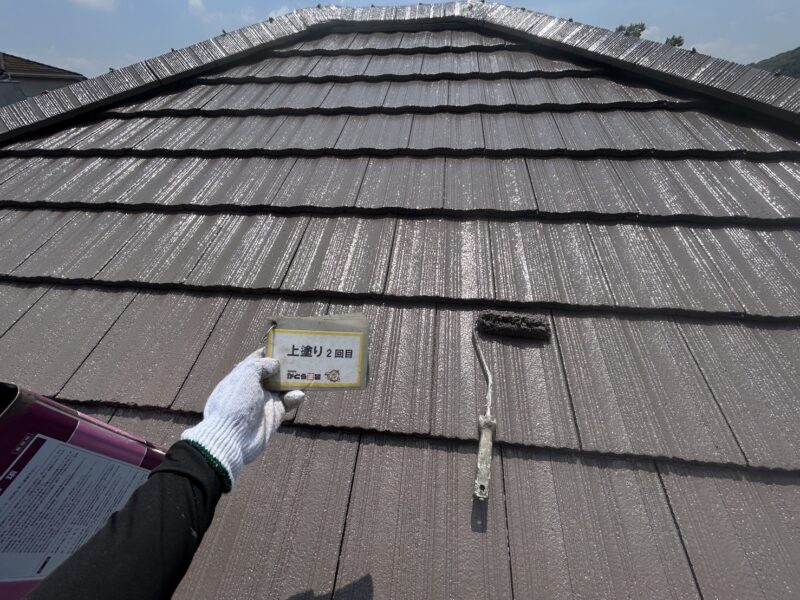 上塗り2回目の様子です。