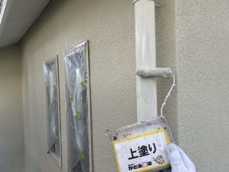 上塗りの様子です。