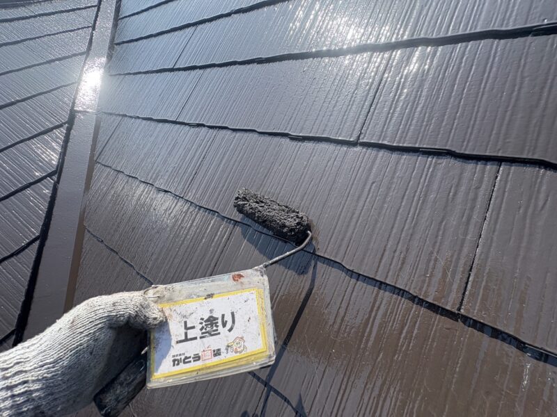 上塗りの様子です。