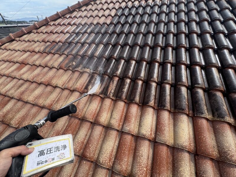 黒い汚れが落ちているのが分かります。