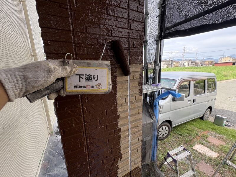 下塗りの様子です。