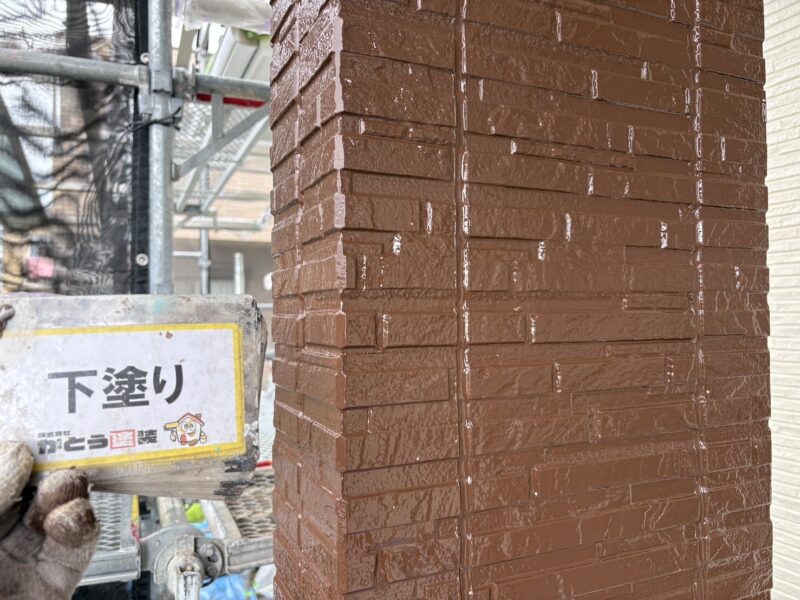 下塗り完了しました。