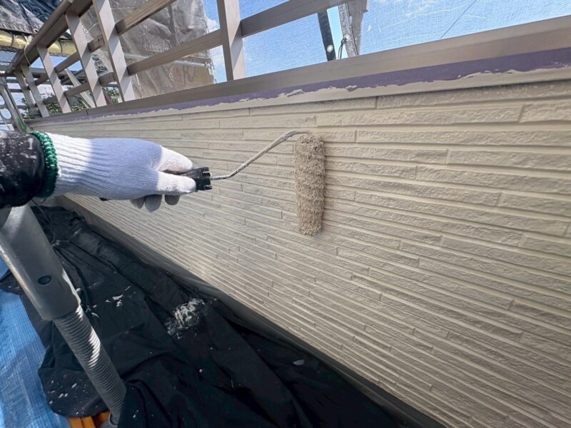 バルコニー内壁も塗装をおこないます。