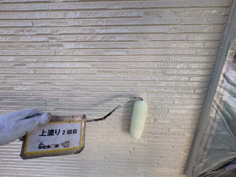 上塗り2回目の様子です。