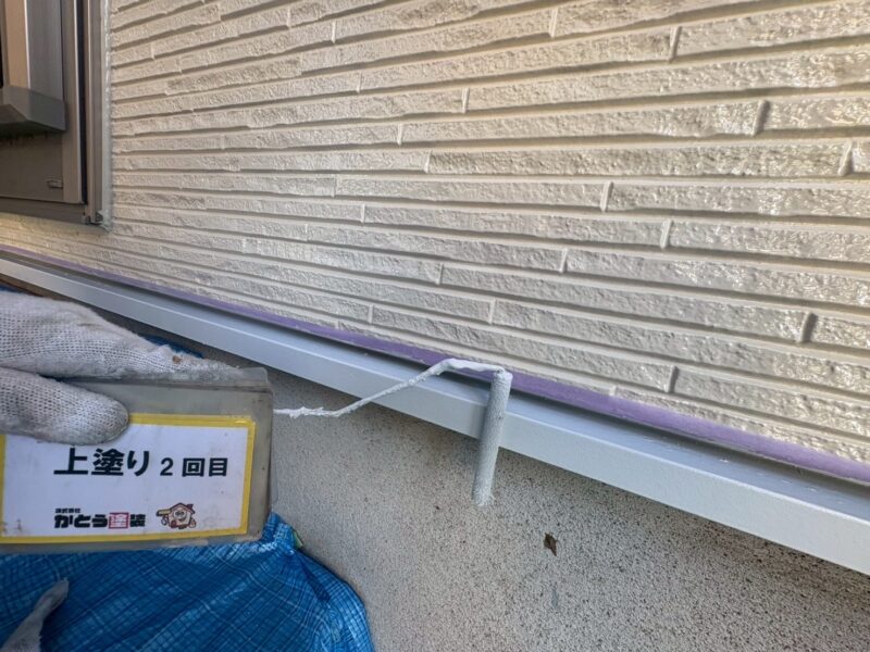 上塗り2回目の様子です。