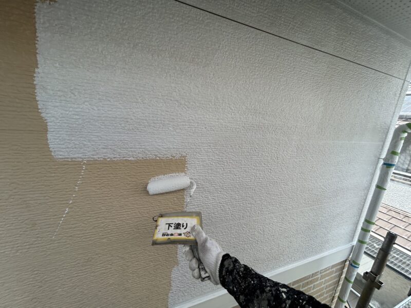 下塗りの様子です。