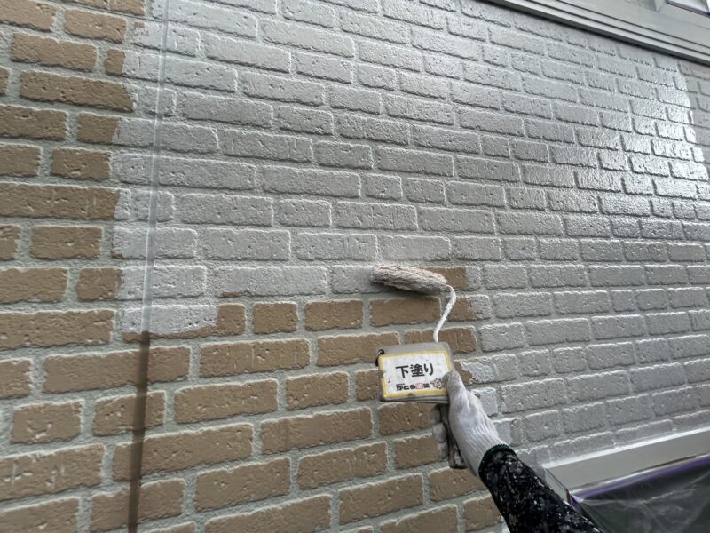 下塗りの様子です。