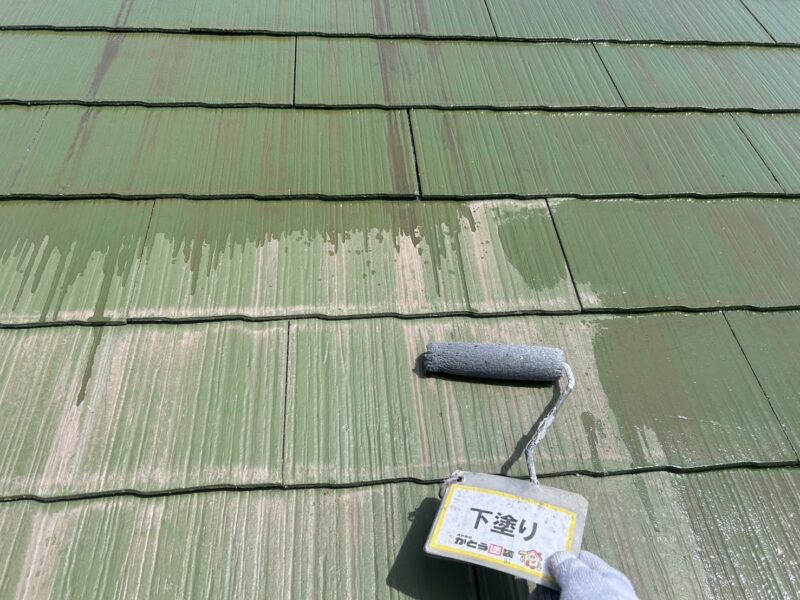 下塗りの様子です。