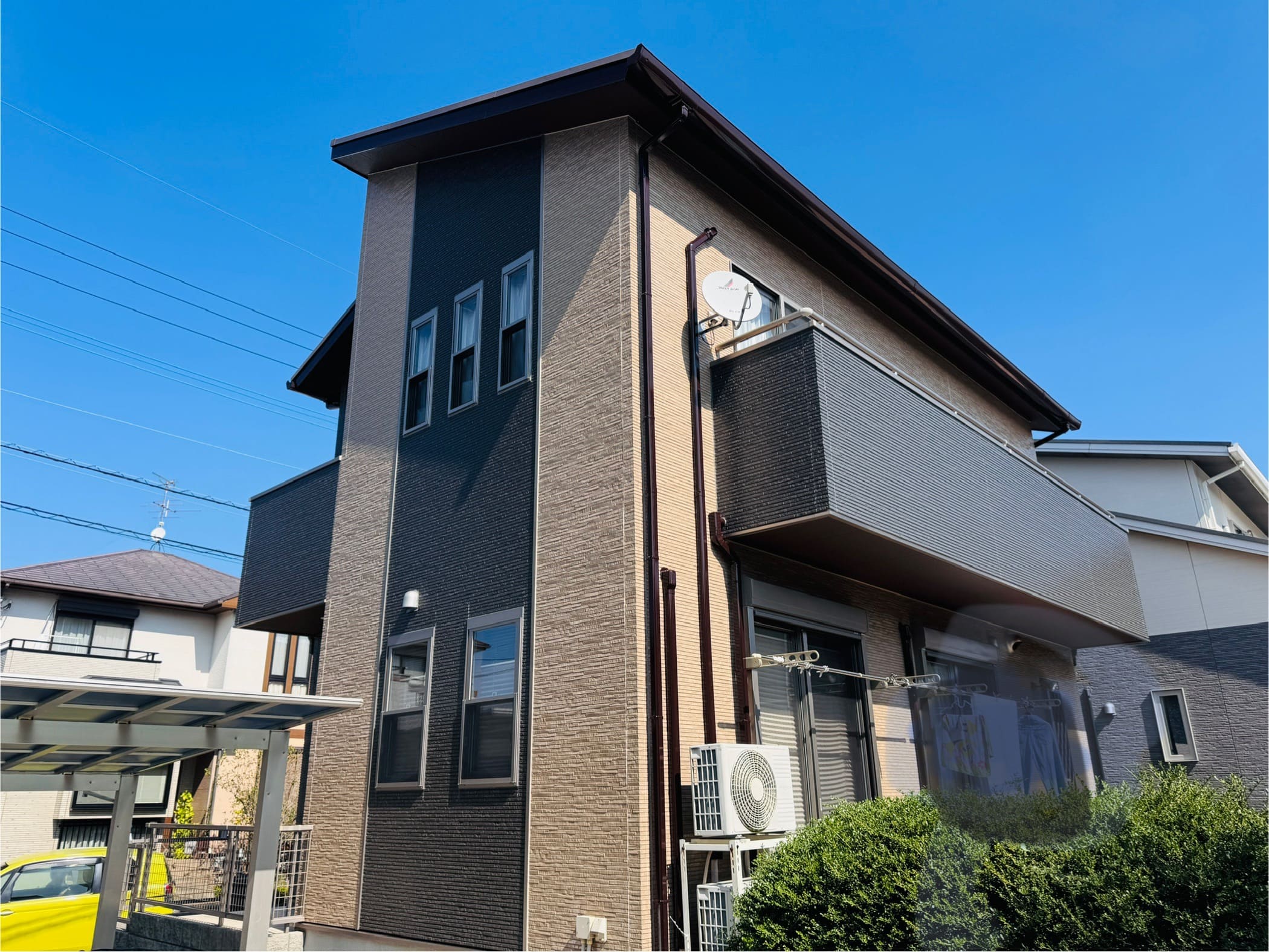 【合志市K様邸】外装リフォーム｜外壁張り替えとクリアー塗装の組み合わせで、高級感のある仕上がりに