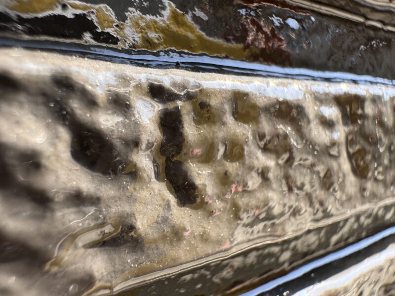 雨水を弾く、艶やかな仕上がりになりました。