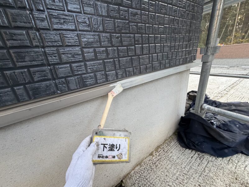 下塗りの様子です。