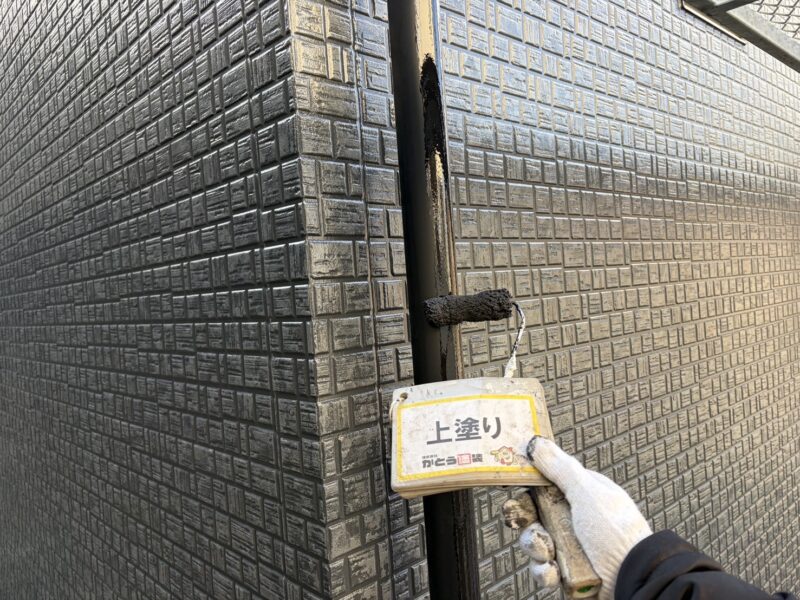 上塗りの様子です。