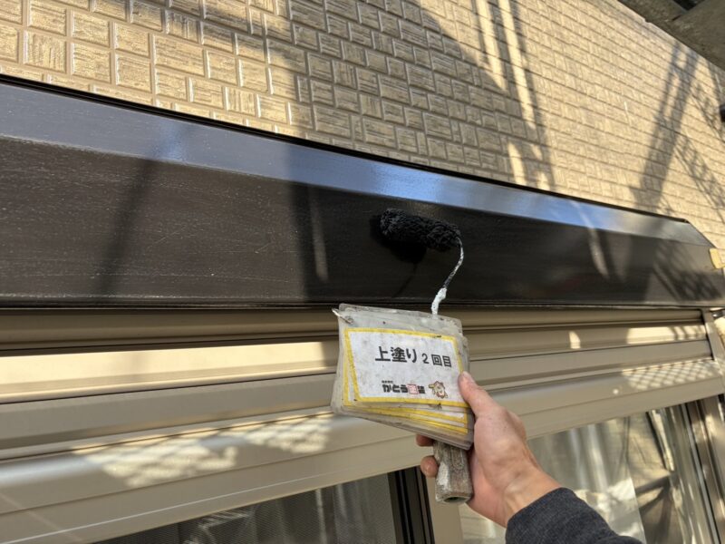 上塗り2回目の様子です。