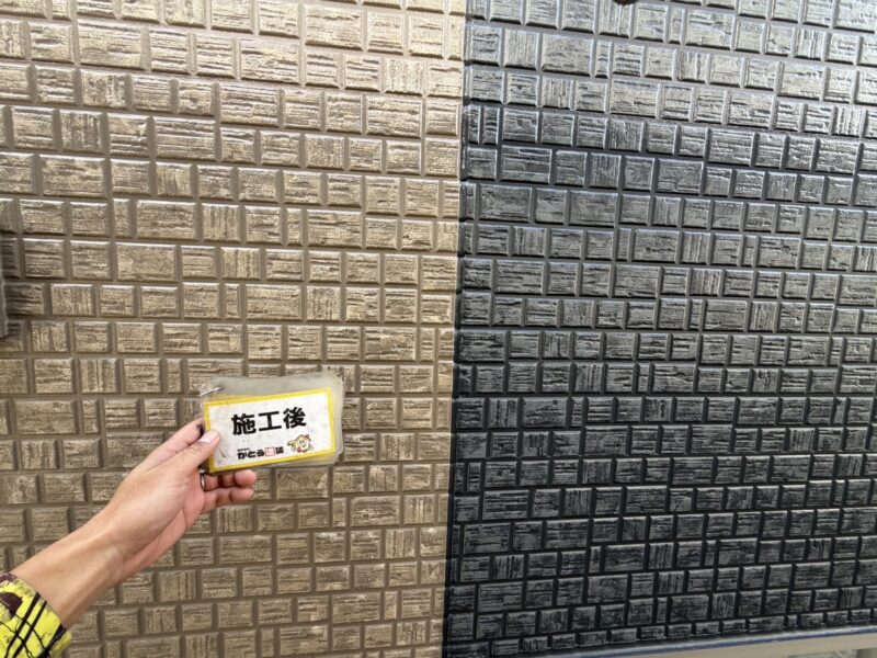 塗り分けた境目もまっすぐ綺麗にできました。<br />色選びで悩んでも、事前にカラーシュミレーションができますので完成がイメージしやすく安心です。