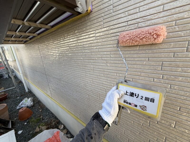 上塗り2回目の様子です。