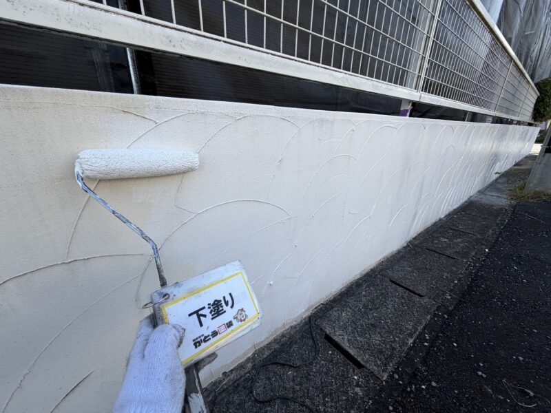 下塗りの様子です。