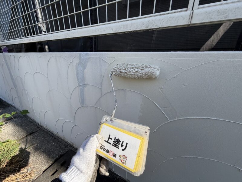 上塗りの様子です。