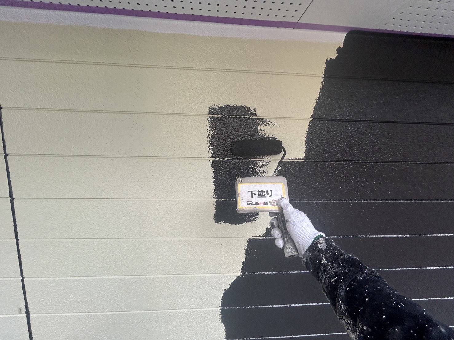 熊本市西区K様邸外壁塗り替え　外壁の下地調整をおこない、超高耐候性の塗料で塗り替えをしました