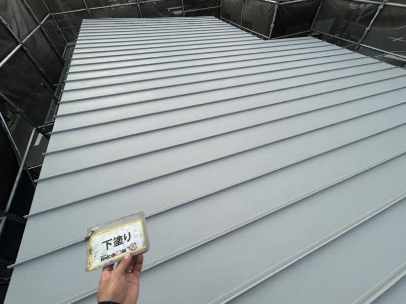 下塗り完了しました。