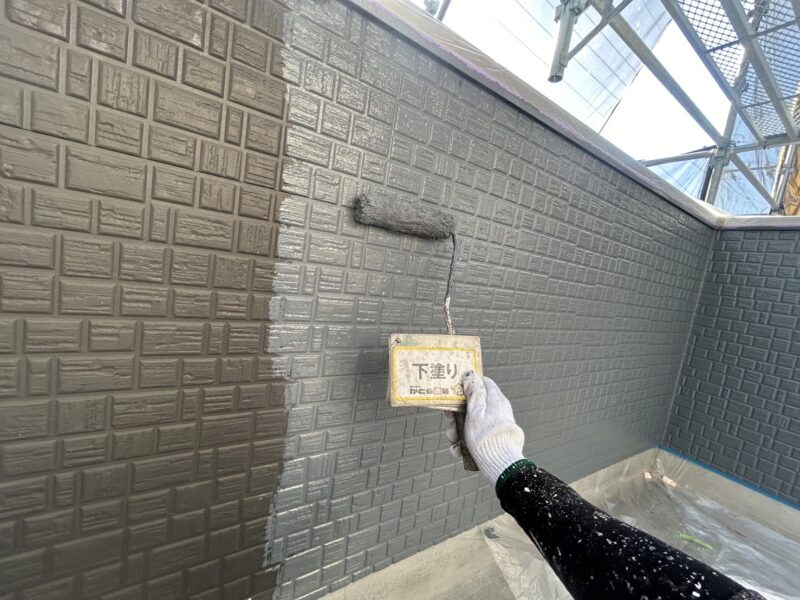 下塗りの様子です。