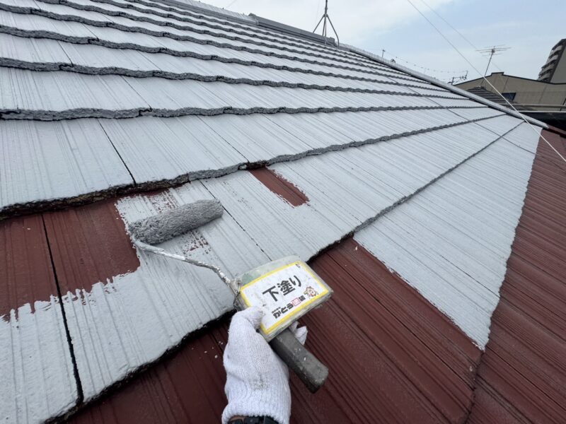 下塗りの様子です。