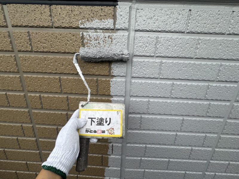 下塗りの様子です。