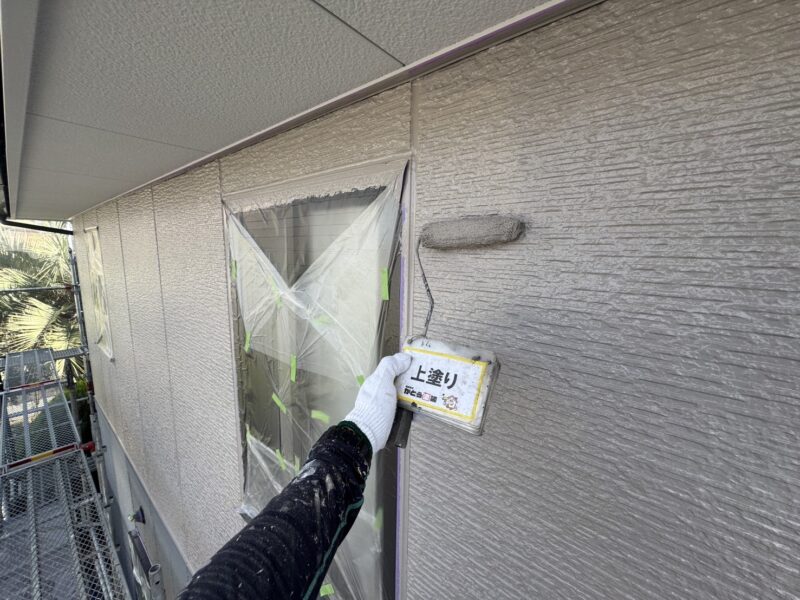 上塗りの様子です。