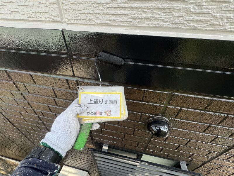 上塗り2回目の様子です。