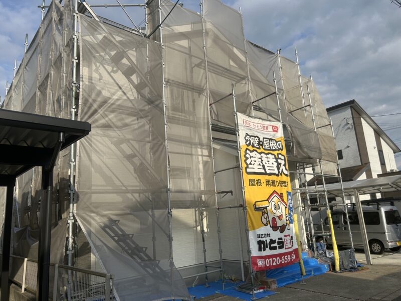 足場仮設の様子です。