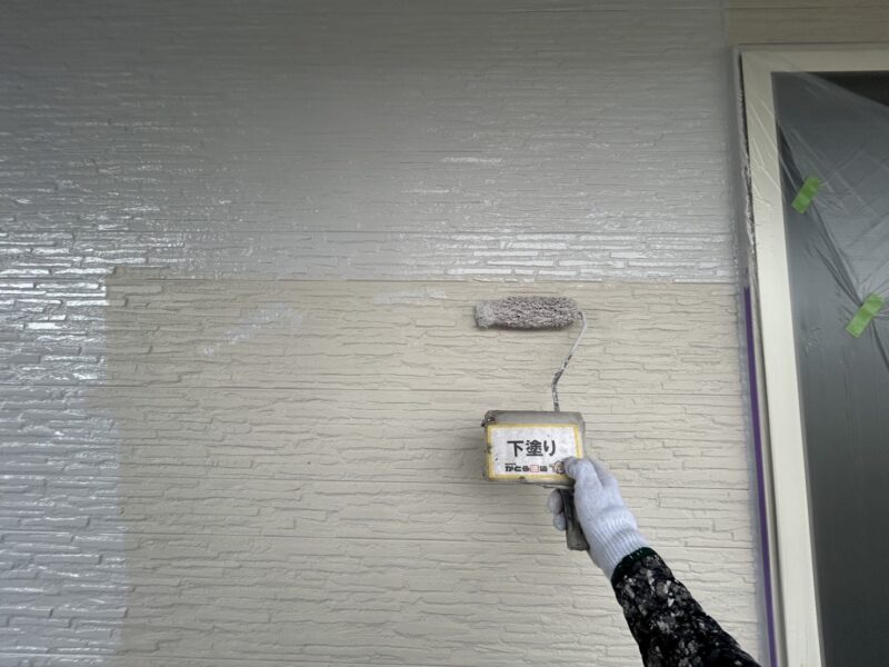 下塗りの様子です。