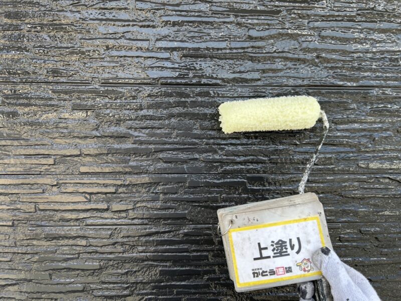 上塗りの様子です。