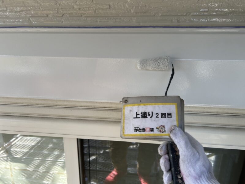 上塗り2回目の様子です。