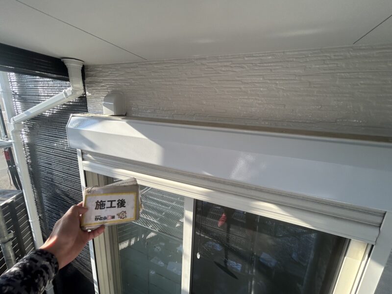 シャッターボックスは、明るく上品な艶のある仕上がりになりました。