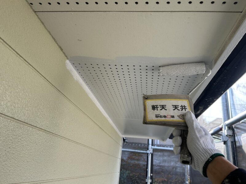 防カビ・防藻効果を持った水性艶消し塗料を使用しています。