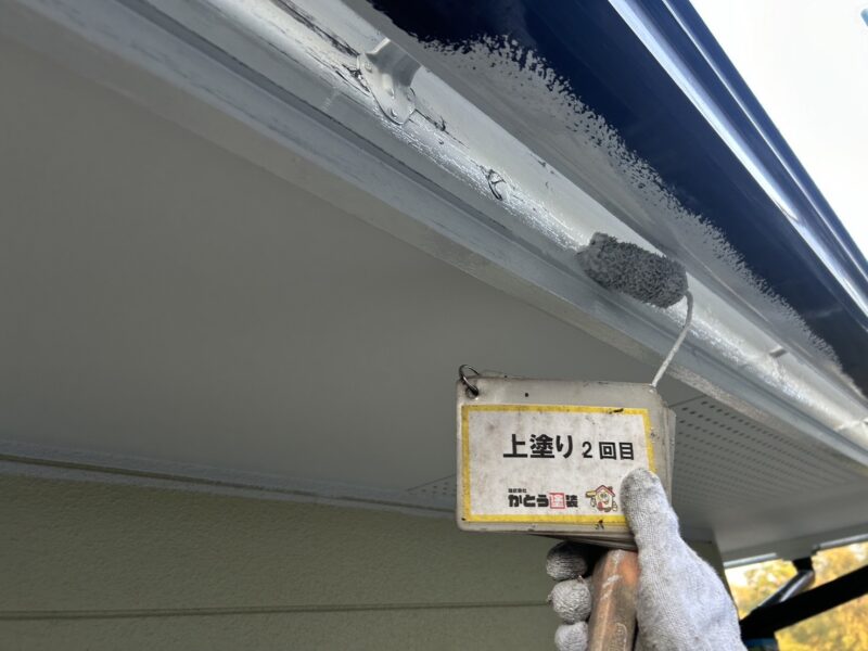 上塗り2回目の様子です。