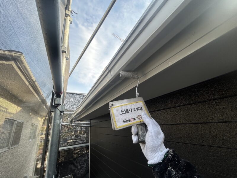 上塗り2回目の様子です。