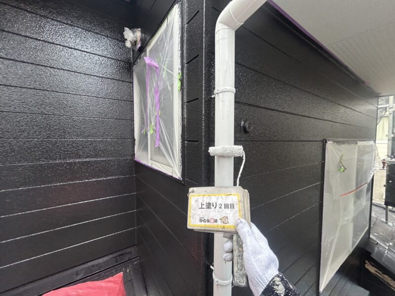 上塗り2回目の様子です。