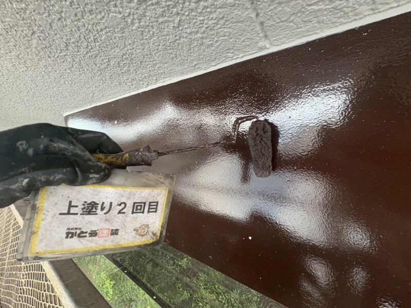 上塗り2回目の様子です。
