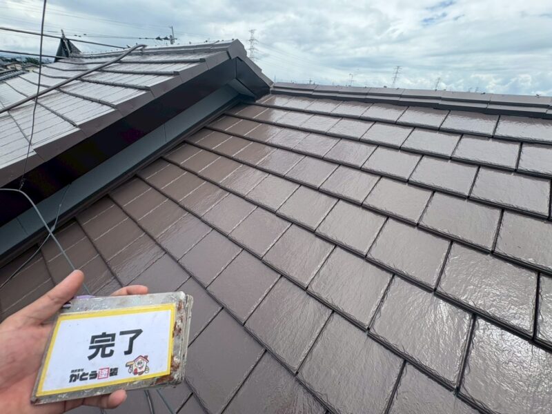 遮熱性能に最もこだわったフッ素塗料で塗り替えています。<br />膜厚を重ねて耐候性・防水性・美観をしっかり確保しています。