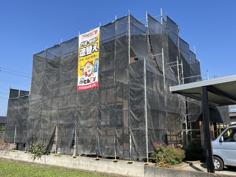 足場仮設の様子です。