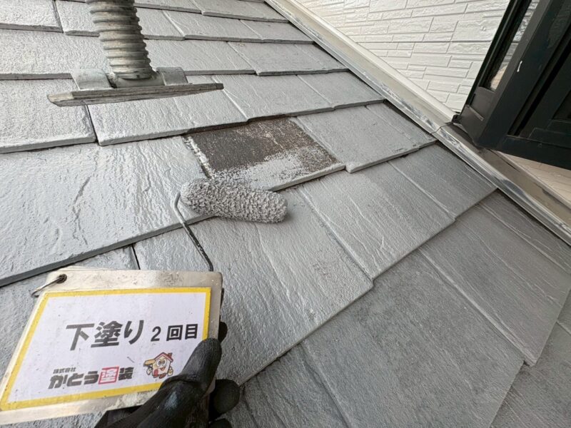 下塗りをムラなく均一に仕上げることで、上塗り材が綺麗に乗ってくれます。