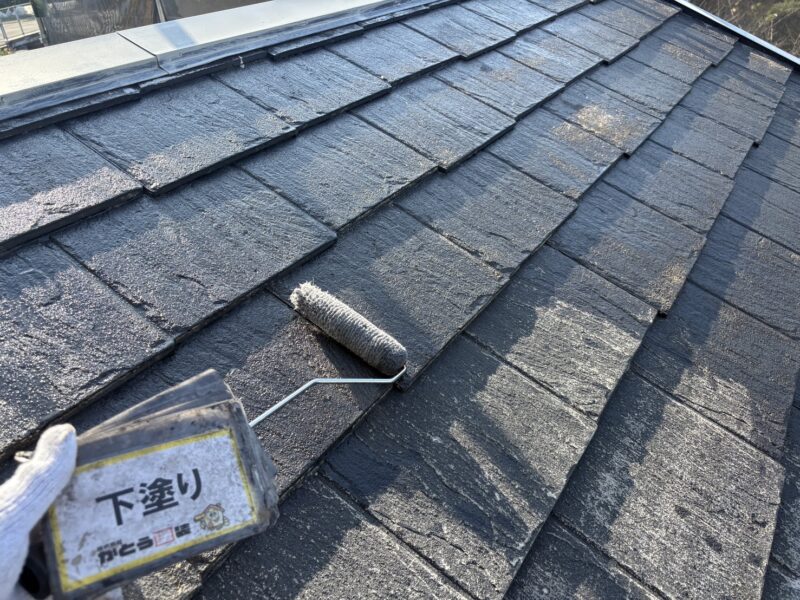 下塗りの様子です。