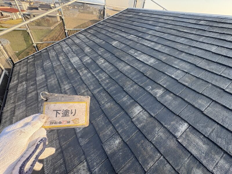 下塗り完了しました。