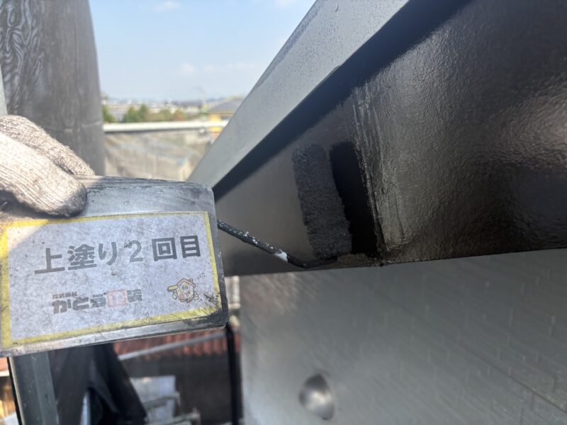 上塗り2回目の様子です。