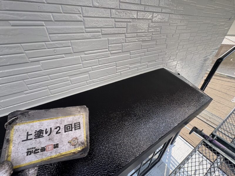 上塗り2回目の様子です。