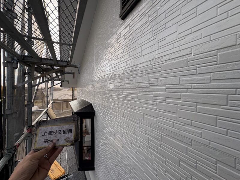 上塗り2回目の様子です。