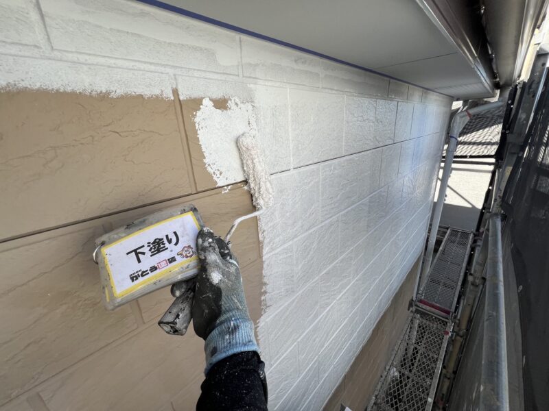 下塗りの様子です。