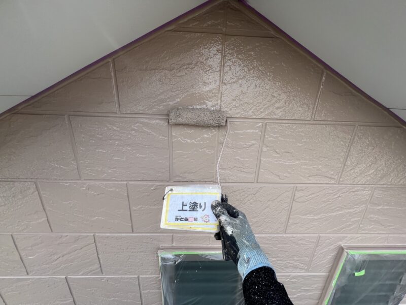 上塗りの様子です。