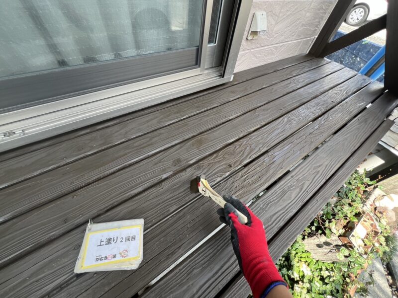 上塗り2回目の様子です。