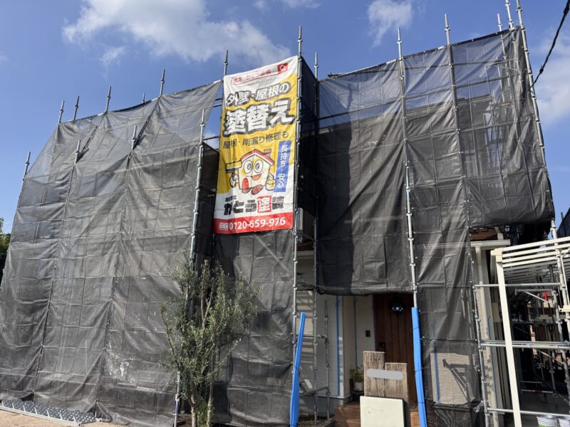 足場仮設の様子です。